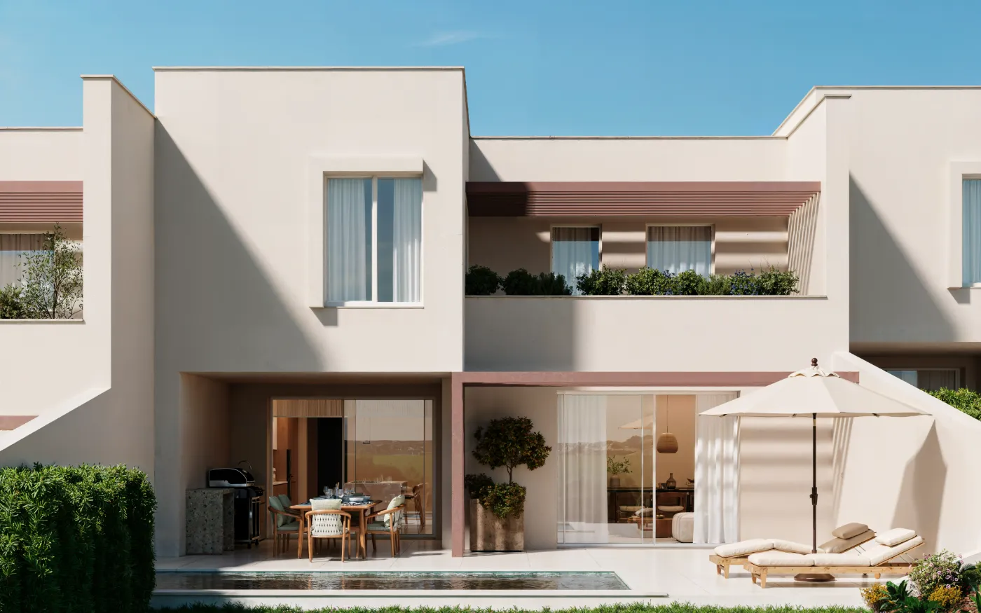 Moradia Terralva com piscina, terraço e pérgola, em Boliqueime